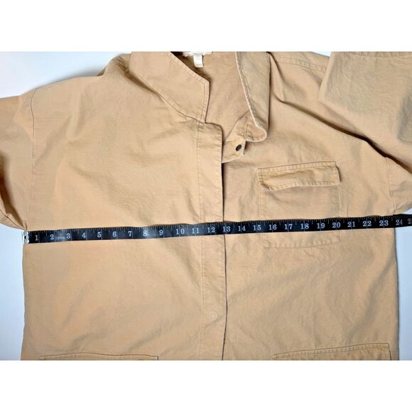 Eileen Fisher Womens Medium Utility Jacket Beige Tan Kimono Sleeve Minimalist - Picture 8 of 12